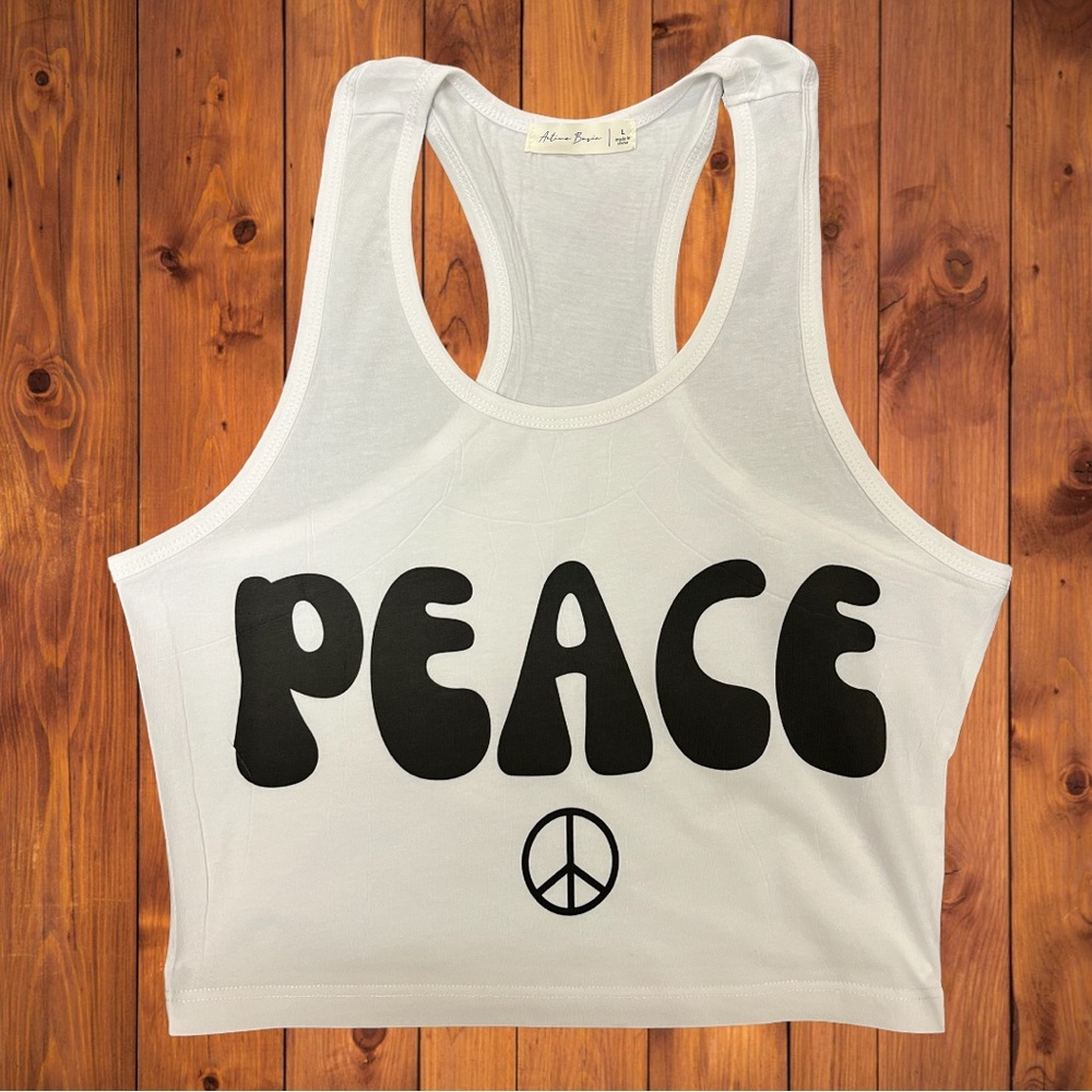 Peace sign hippie tank  S-L available brand new